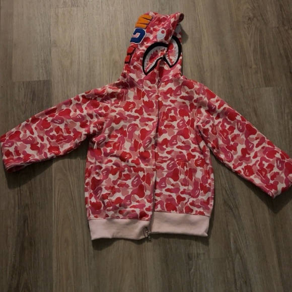 BAPE Shark Full Zip Hoodie Pink ABC Camo